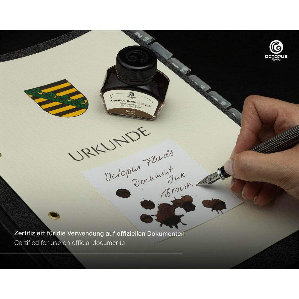 Octopus Document Ink 30ml - Brown - 24Papershop