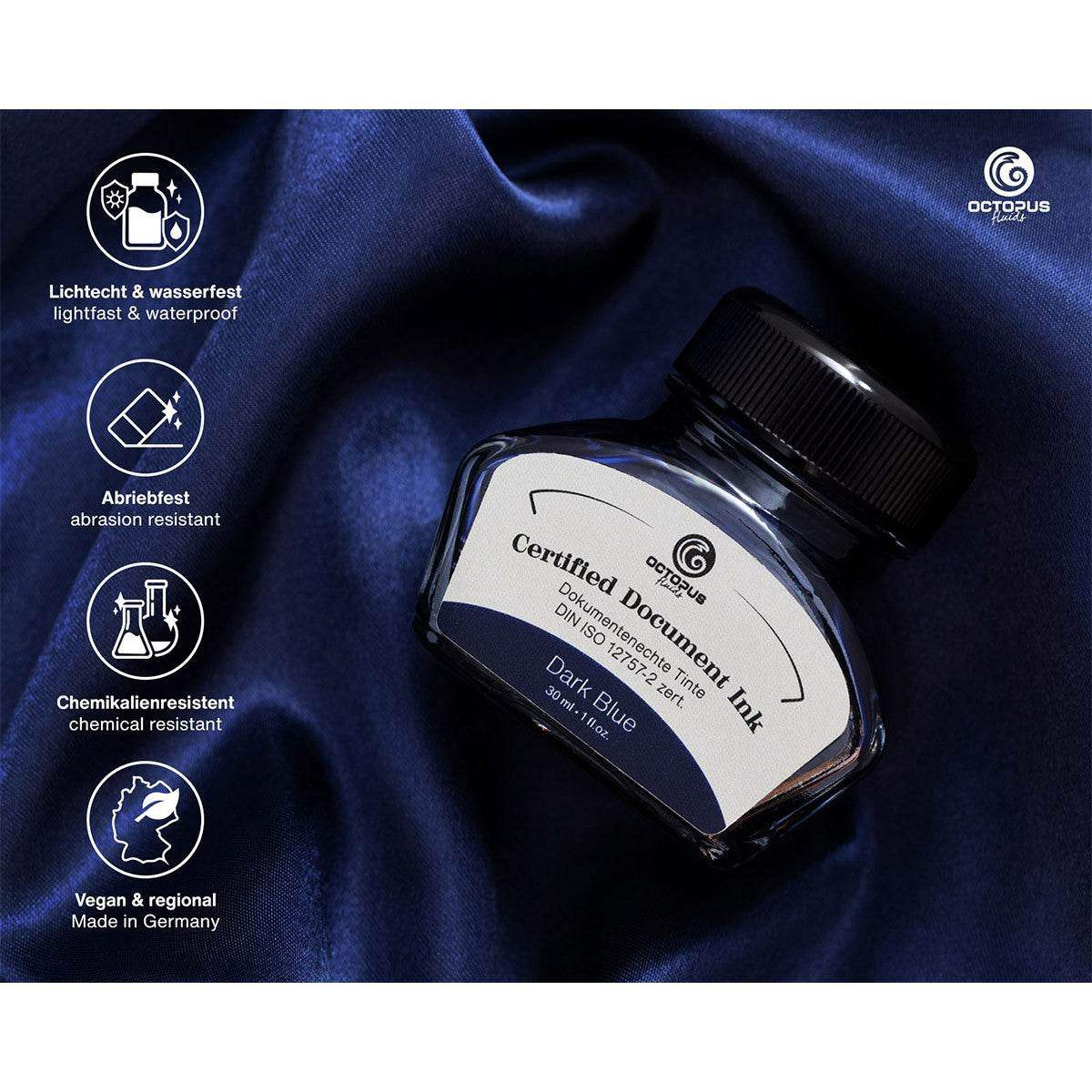 Octopus Document Ink 30ml - Dark Blue - 24Papershop
