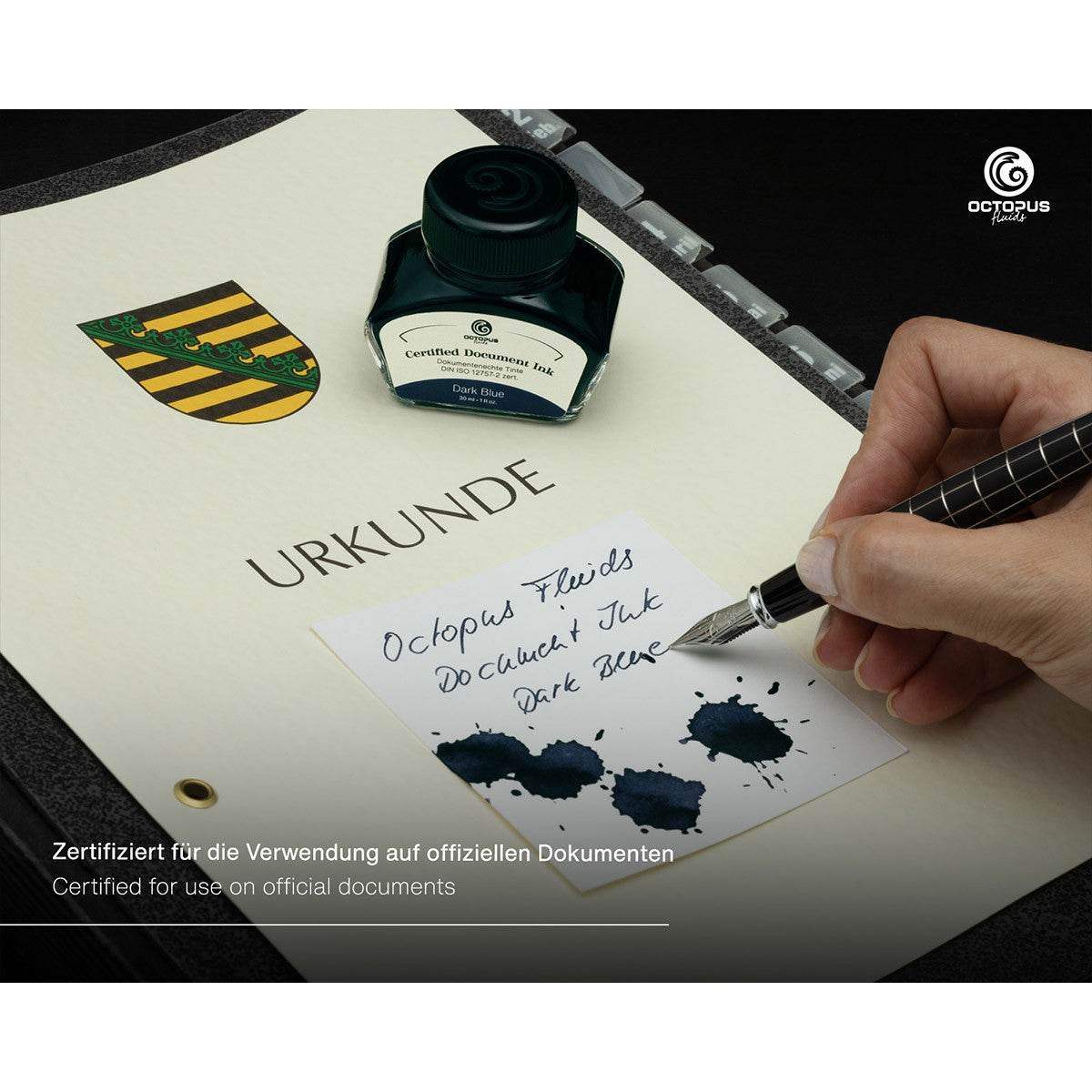 Octopus Document Ink 30ml - Dark Blue - 24Papershop