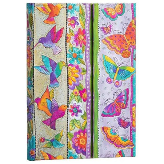 Paperblanks Laurel Burch Hummingbird & Butterflies Notitieboek Midi - Ongelinieerd - 24Papershop