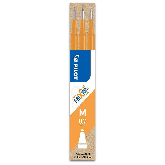Pilot FriXion Ball Navulling Medium 0,7mm 3 Set - Apricot Orange - 24Papershop