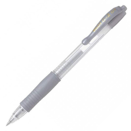 Pilot G-2 07 Gel Rollerball Metallic Silver - 24Papershop
