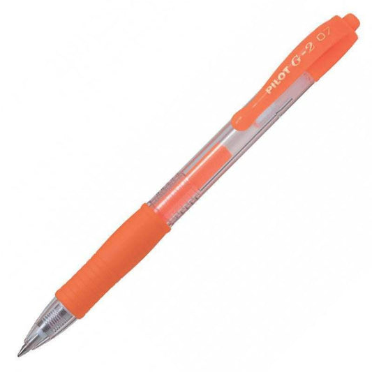 Pilot G-2 07 Gel Rollerball Neon Orange - 24Papershop