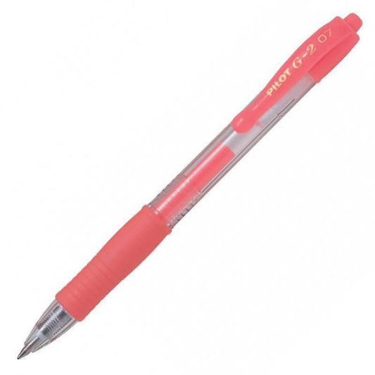 Pilot G-2 07 Gel Rollerball Neon Red - 24Papershop