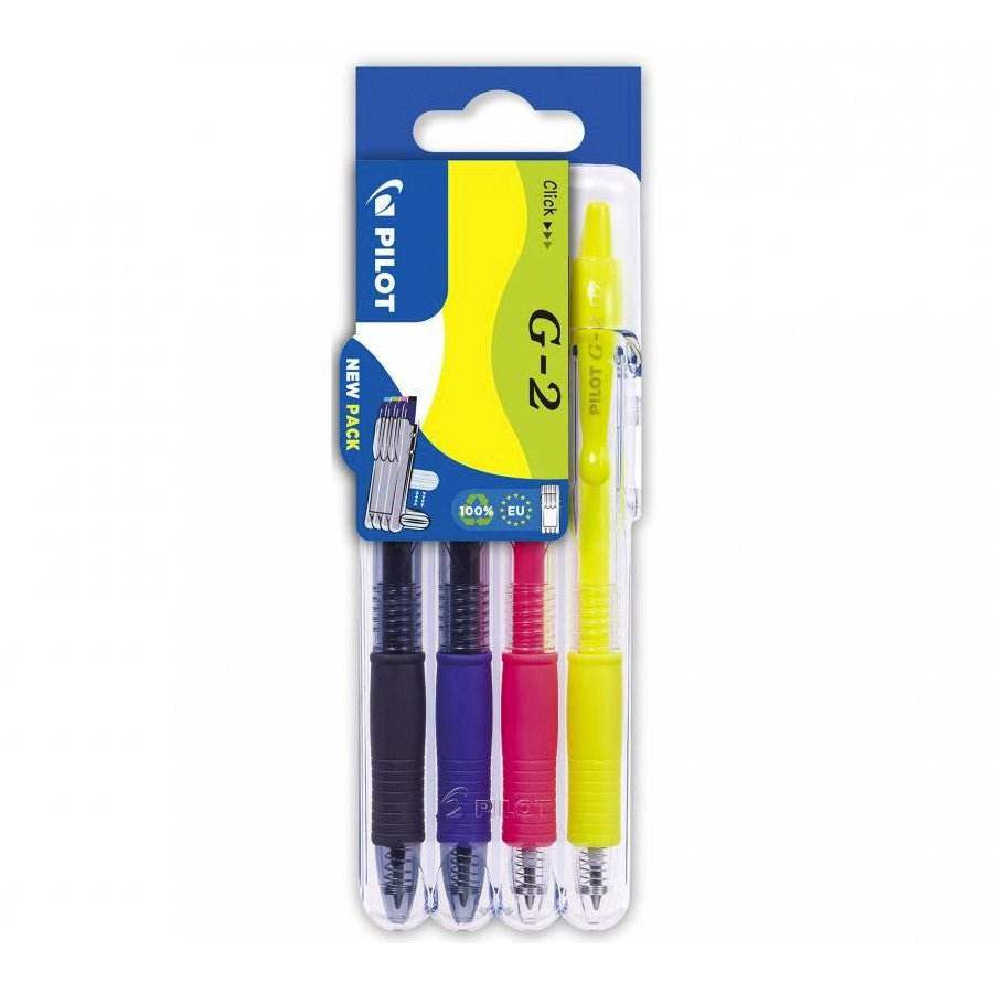 Pilot G-2 07 Set2Go Rollerball 4 kleuren - 24Papershop