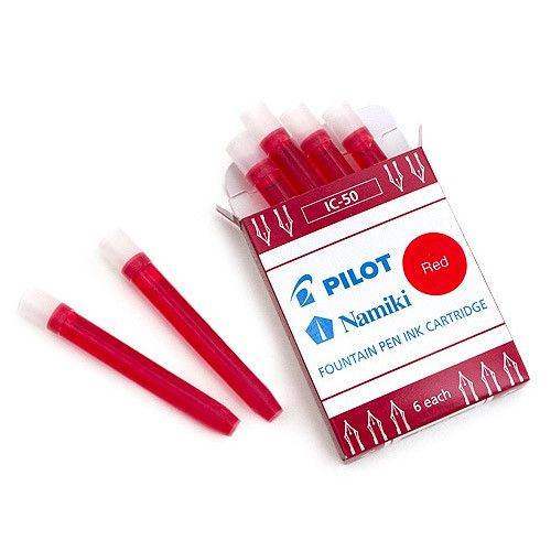Pilot Namiki IC-50 Inktcartridges - Rood - 24Papershop