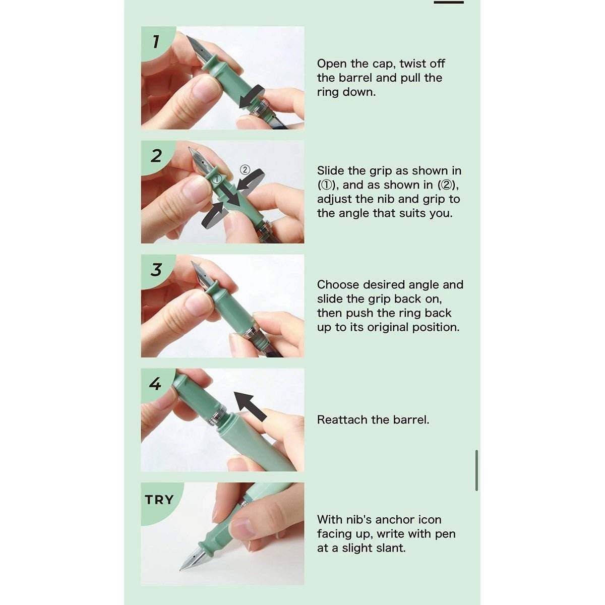Sailor Fountain Pen TUZU - Green - 24Papershop