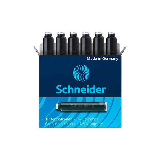 Schneider Vulpen Inktpatroon - Per 6 stuks - Zwart - 24Papershop