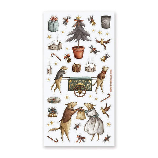Stickii Sticker Yuletide Pups - 24Papershop