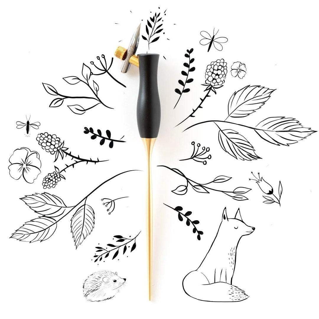 Tom's Studio Bloom Oblique Calligraphy Pen - Black - 24Papershop