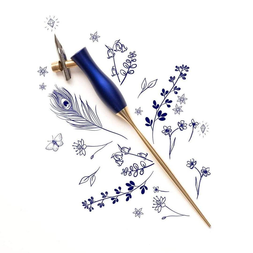 Tom's Studio Bloom Oblique Calligraphy Pen - Bluebell - 24Papershop