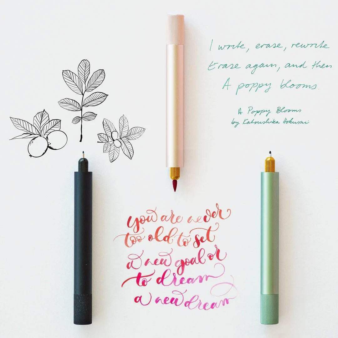Tom's Studio Lumos Mini Refillable Multi-Tip Pen - Sage - 24Papershop