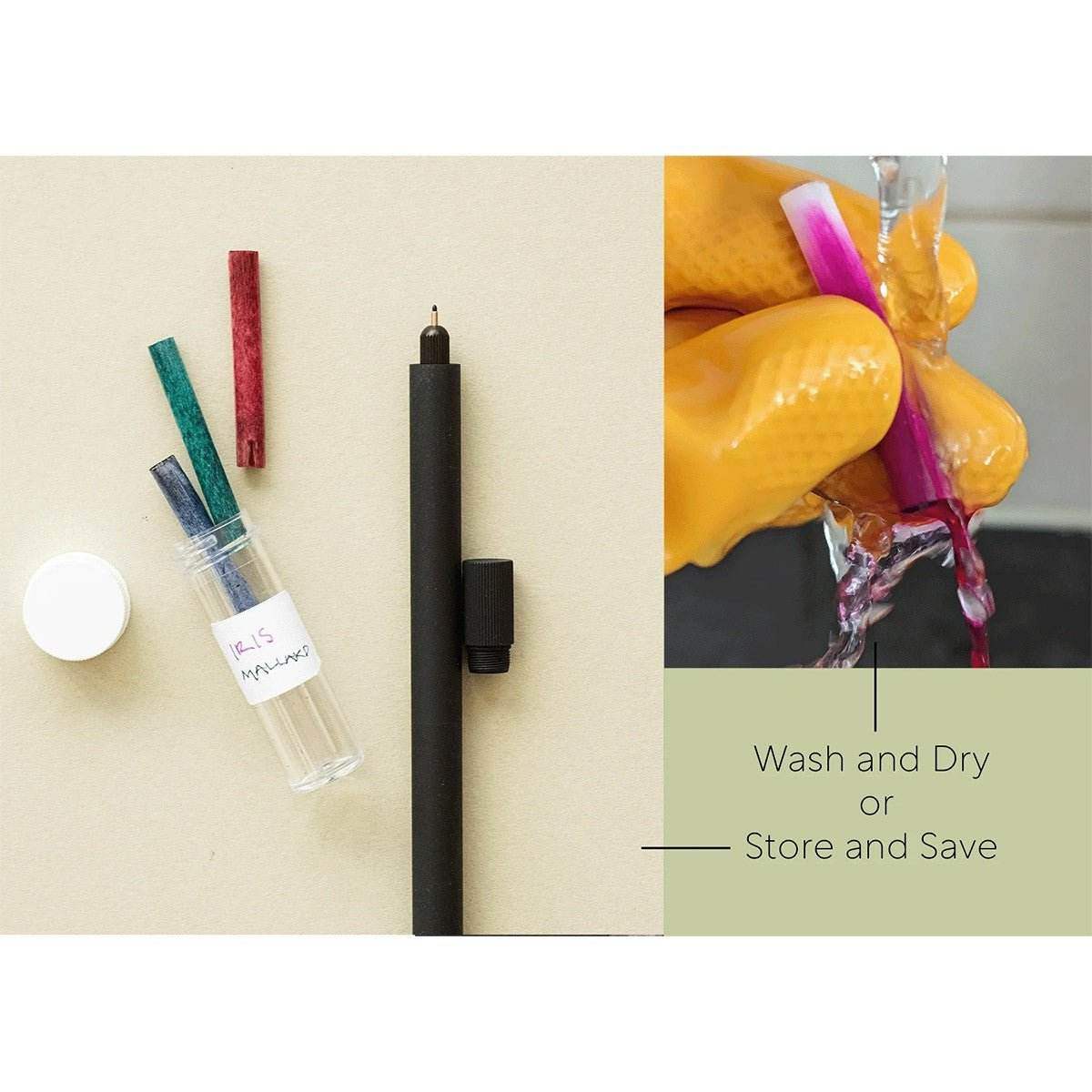 Tom's Studio Lumos Pro Refillable Multi-Tip Pen Single - Matte Black - 24Papershop