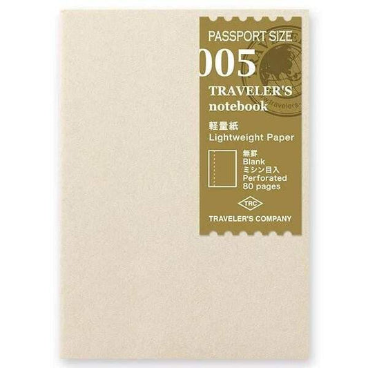 TRAVELER'S Refill Passport Size 005 - Lightweight Paper - 24Papershop