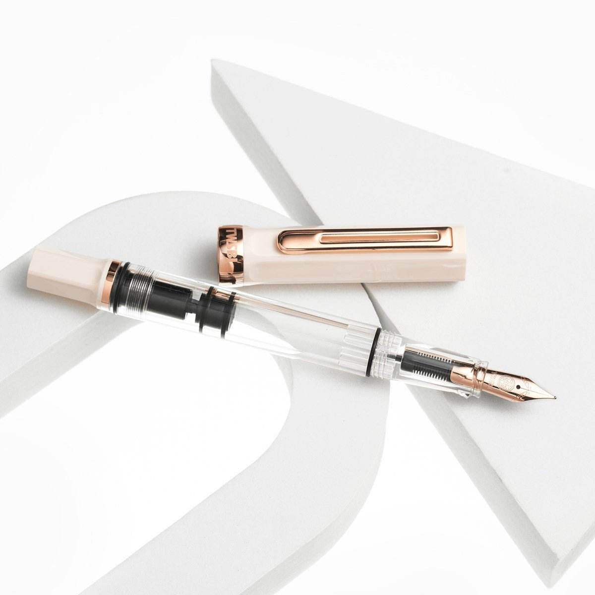 TWSBI Eco Fountain Pen Creme with Rose Gold - Extra Fine - 24Papershop