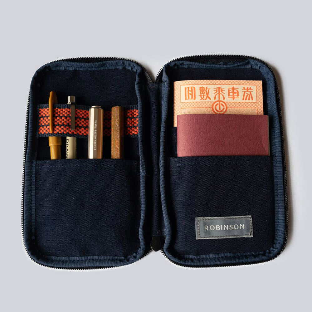 Anything x Robinson Pen Etui - Blue - Open
