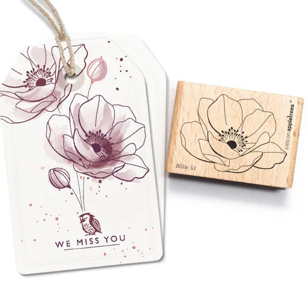 Cats on Appletrees Stamp - Blossom 53 Anemone Outline