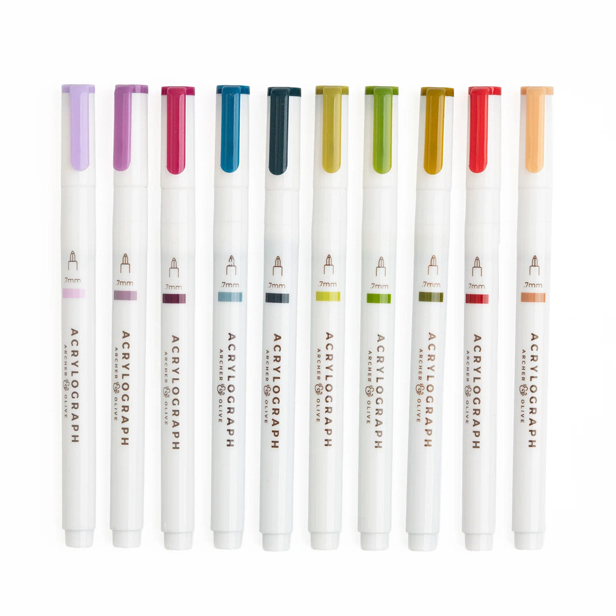 Archer & Olive Acrylographs Enchanted Chapters - Overzicht van de stiften