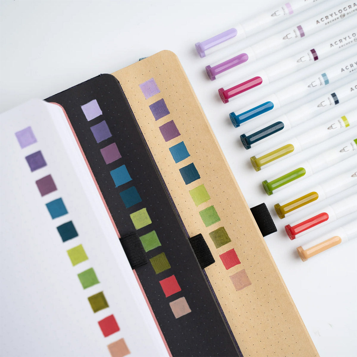 Archer & Olive Acrylographs Enchanted Chapters - Voorbeeld van de kleuren