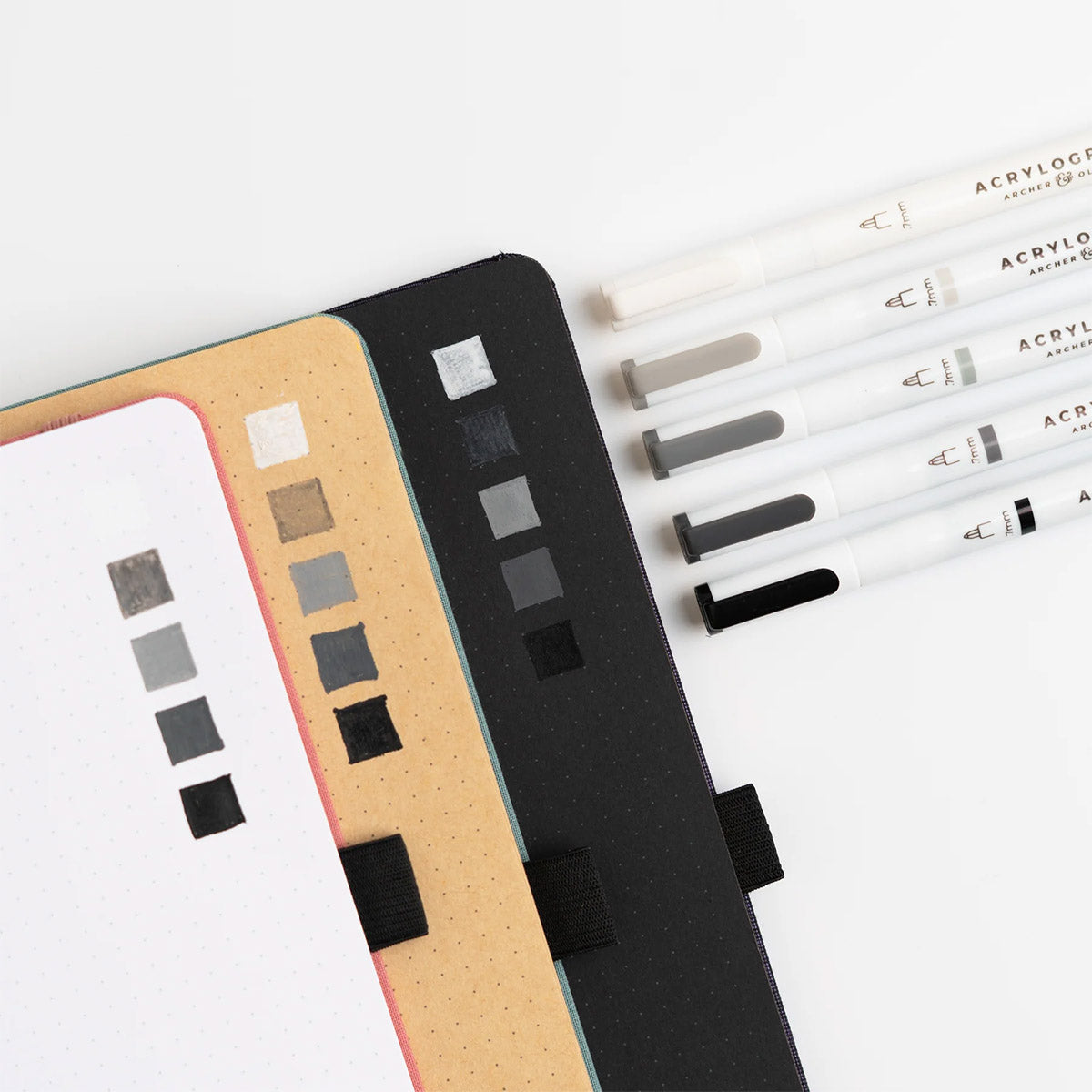 Archer & Olive Acrylographs Grayscale - 07mm