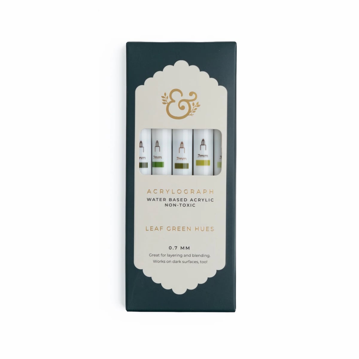 Archer & Olive Acrylographs Leaf Green Hues - 07mm - Verpakking
