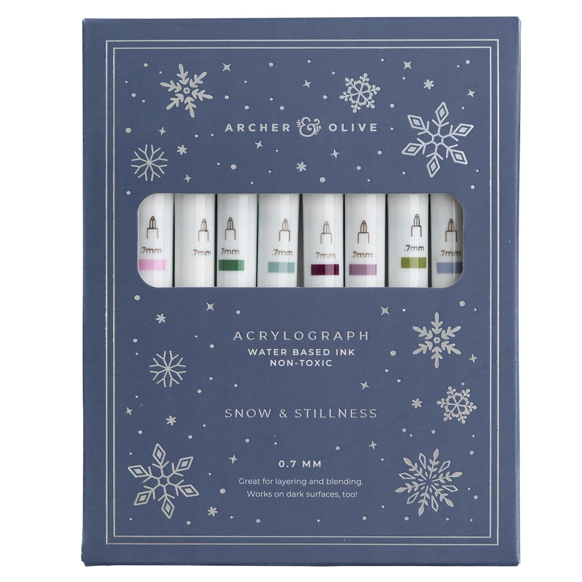 Archer & Olive Acrylographs Snow & Stillness - 07mm