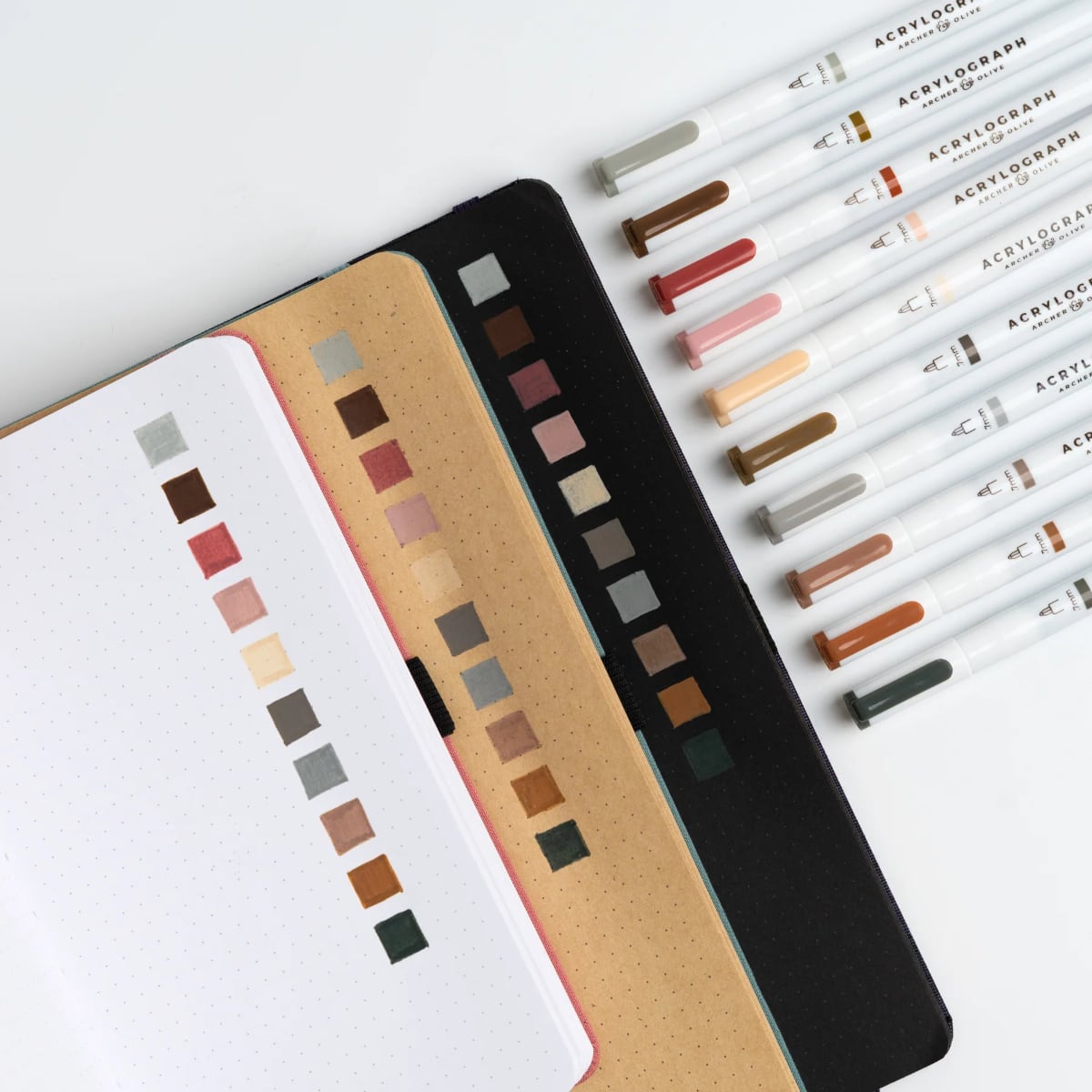 Archer & Olive Acrylographs Quiet Corners - 07mm - Overzicht van de kleuren