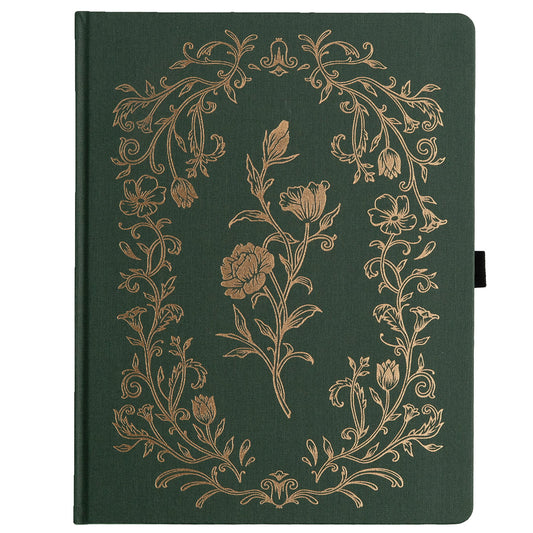 Archer & Olive Bullet Journal Antique Floral LS Dot Grid - Voorkant op een witte achtergrond