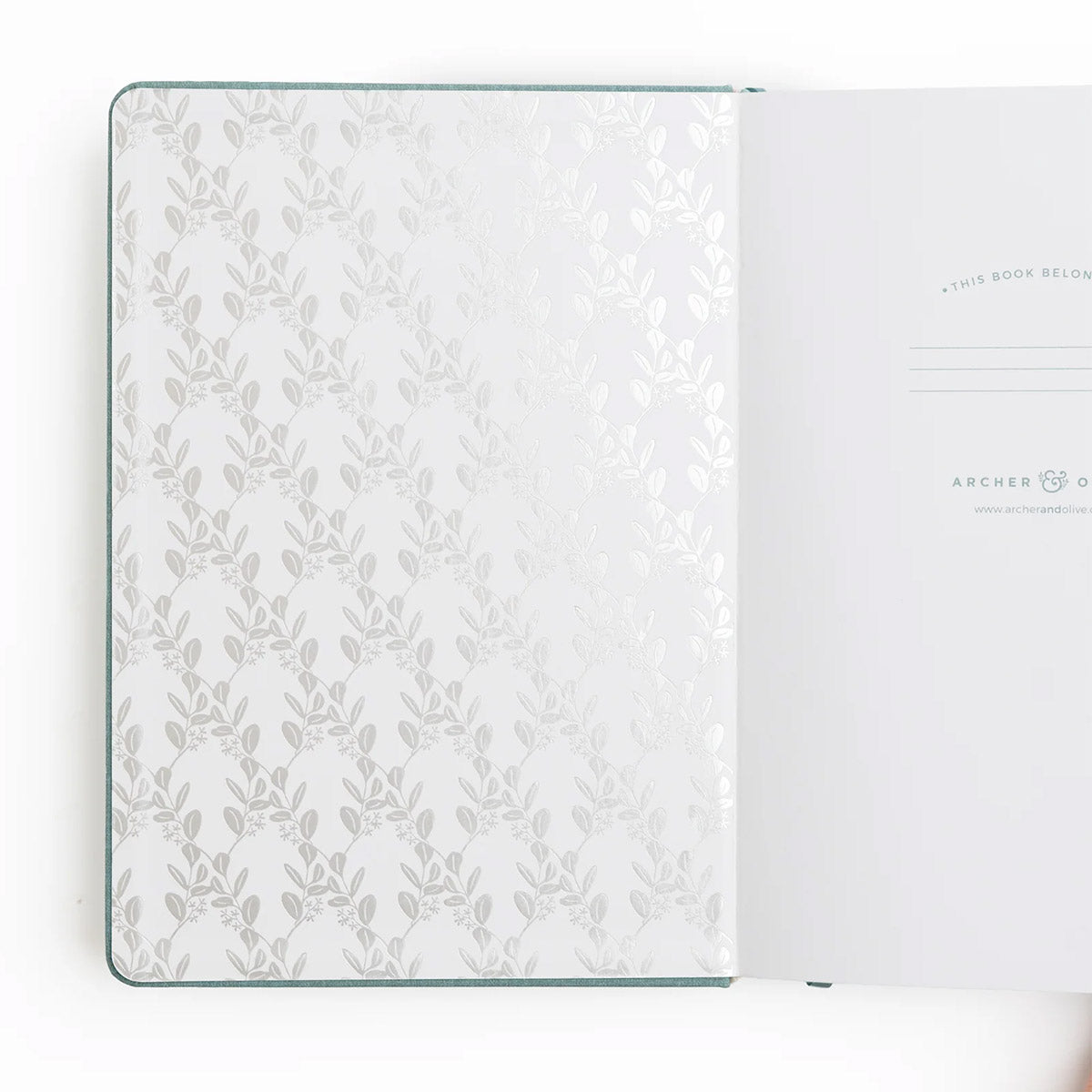 Archer & Olive Bullet Journal Eucalyptus - Binnenkant van de cover