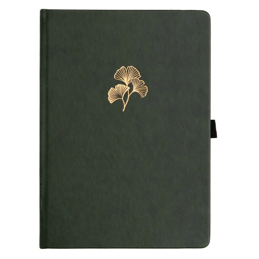 Archer & Olive Bullet Journal Gingko Leaf B5 Dot Grid [Limited] - Voorkant van de journal op een witte achtergrond