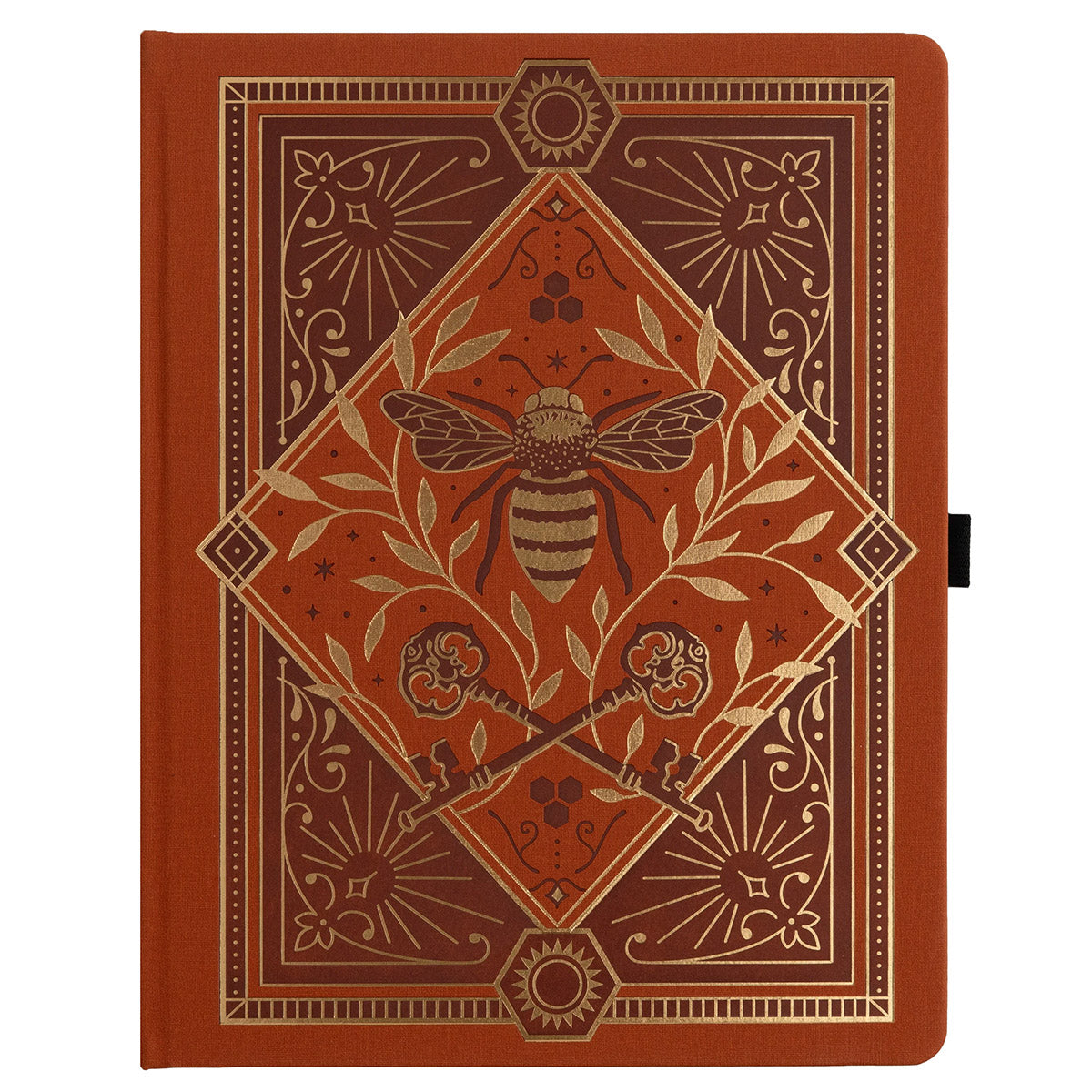 Archer & Olive Bullet Journal Keeper of the Bees in Rust LS Dot Grid - Voorkant van de journal op een witte achtergrond