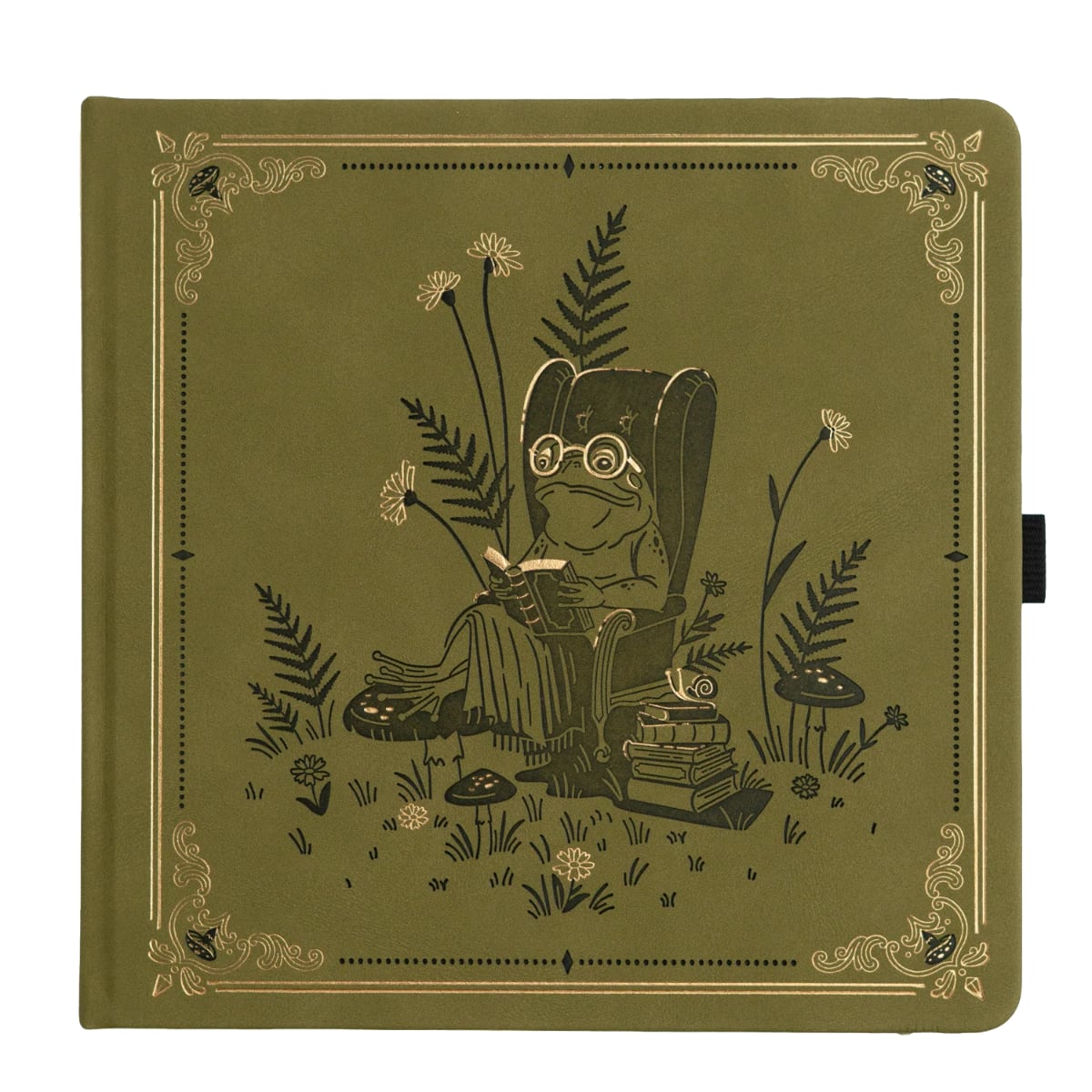 Archer & Olive Bullet Journal Literary Frog Square Dot Grid - Voorkant van de journal