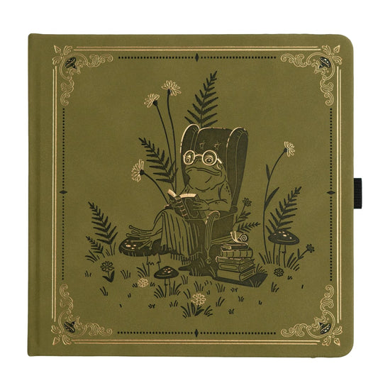 Archer & Olive Bullet Journal Literary Frog Square Dot Grid - Voorkant van de journal