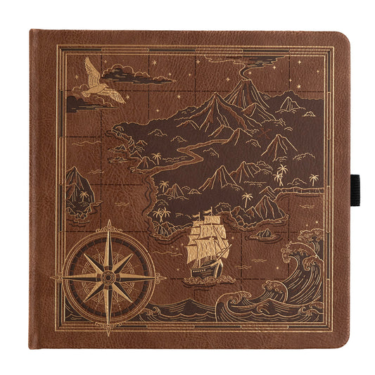 Archer & Olive Bullet Journal Treasure Map Square Dot Grid - Voorkant op een witte achtergrond