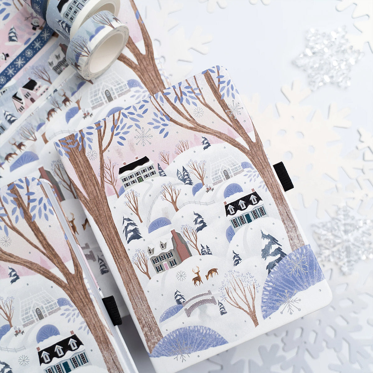 Archer & Olive Bullet Journal Winter Village - Detail van de voorkant