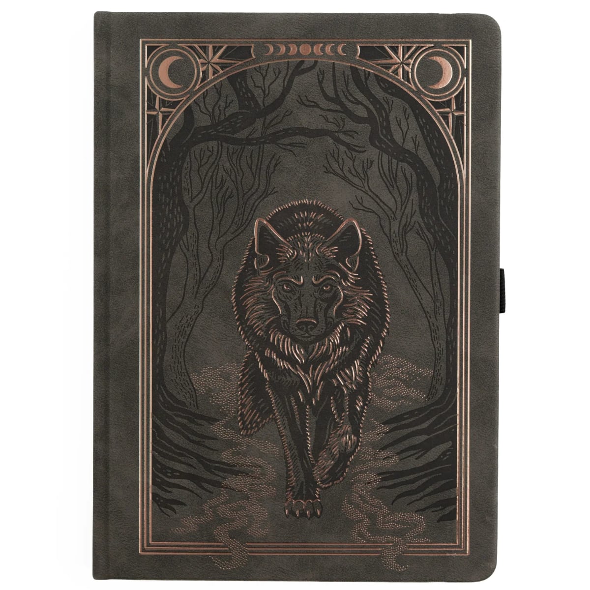Archer & Olive Bullet Journal Wolf in the Night B5 Dot Grid - Voorkant van de journal