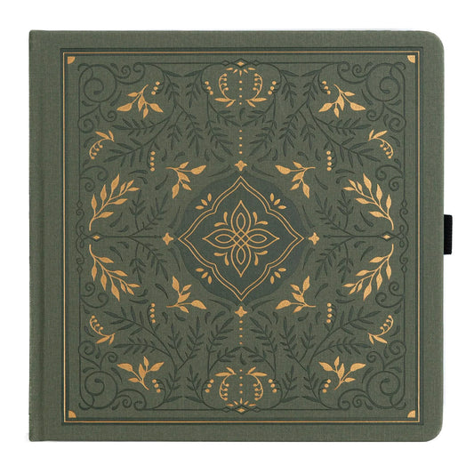 Archer & Olive Bullet Journal Storybook In Vintage Olive Square - Cover van de voorkant