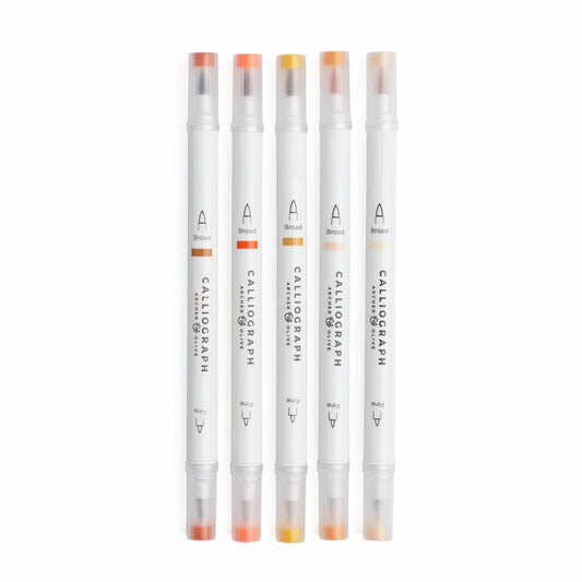 Archer & Olive Calliograph Burnt Orange Hues - Set van 5