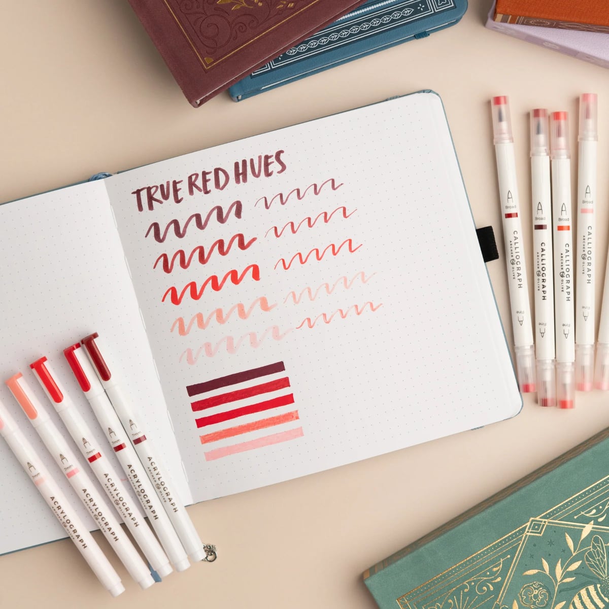 Archer & Olive Calliograph True Red Hues