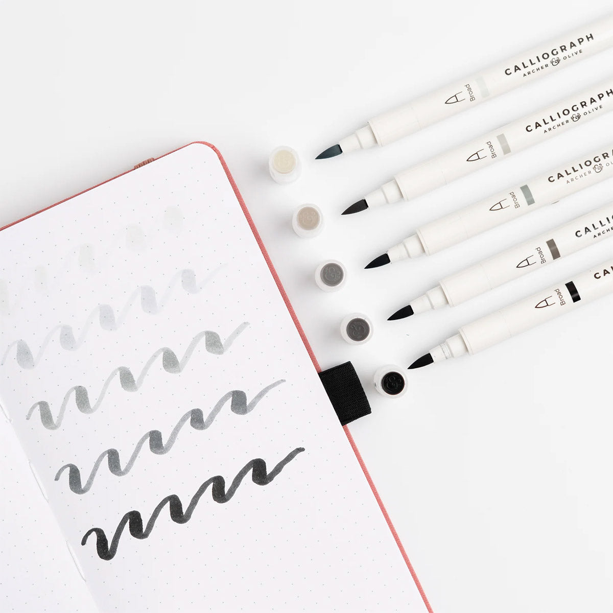 Archer & Olive Calliograph - Grayscale
