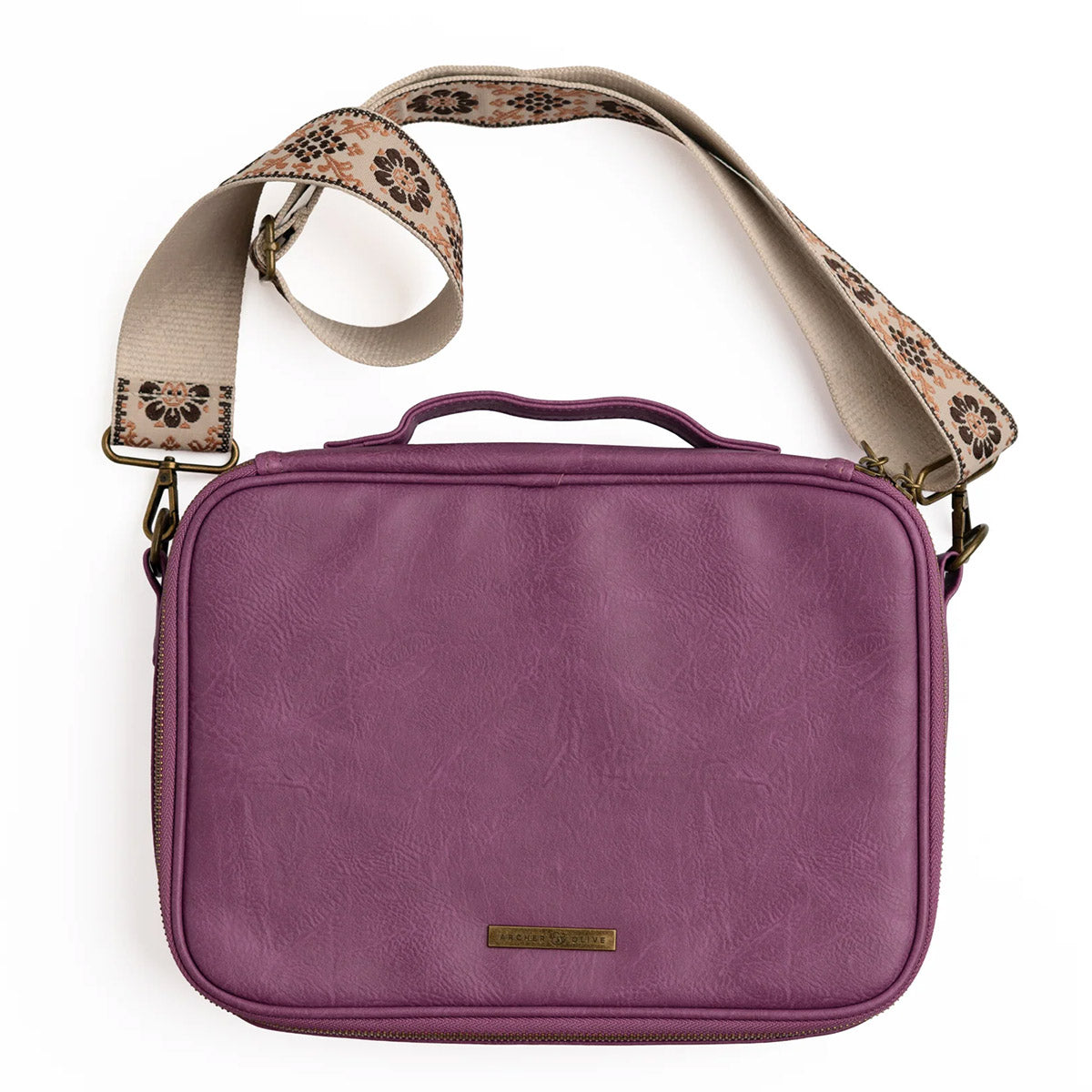 Archer & Olive Creativity Case - Plum - Overzicht van de gehele tas