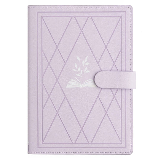 Archer & Olive DeLuxe System Vintage Library in Lilac A5 - Cover op een witte achtergrond