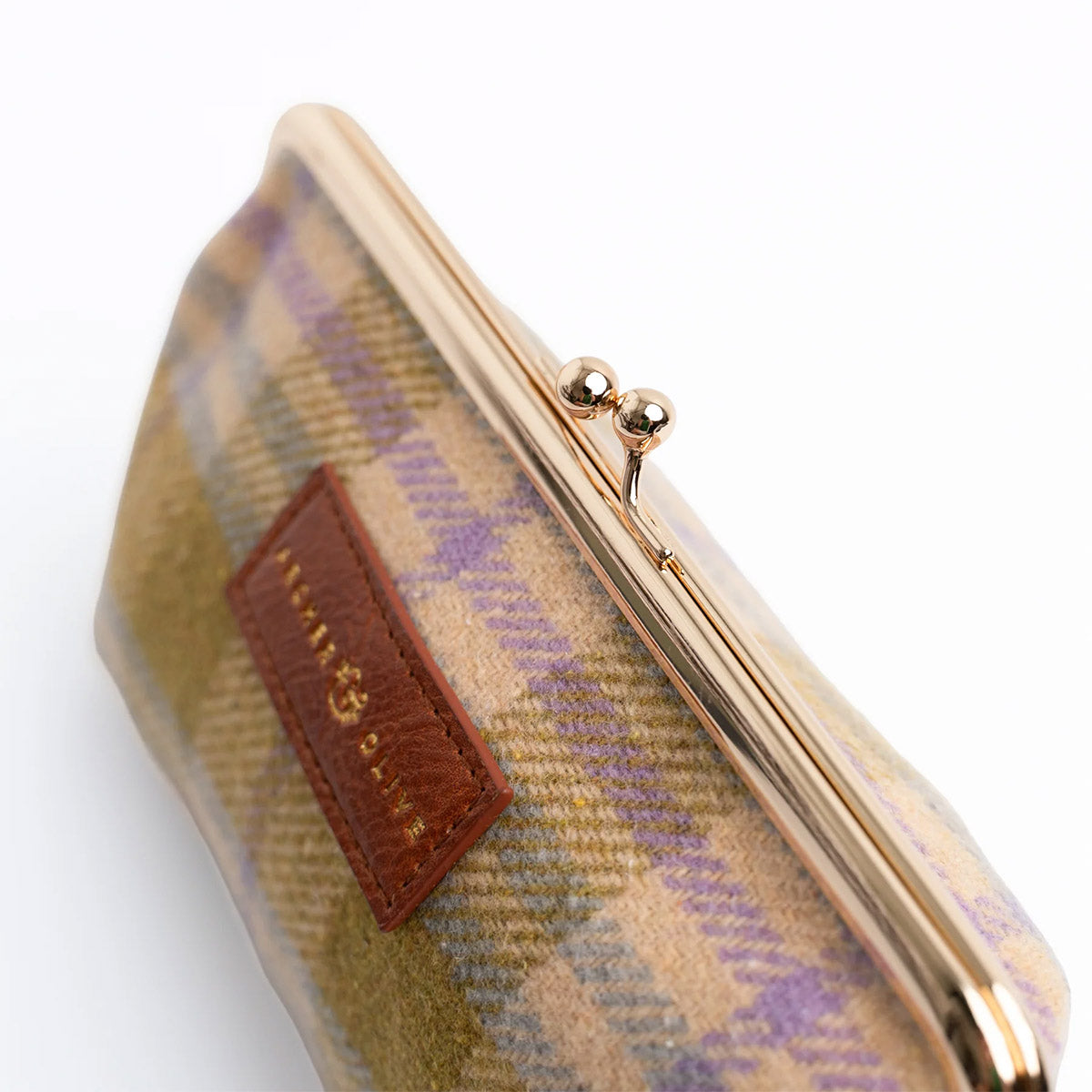 Archer & Olive Forest Findings Plaid Kiss-Lock Pouch