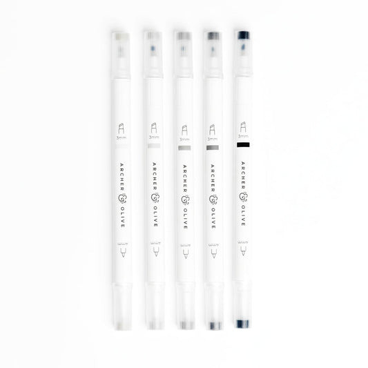 Archer & Olive Grayscale Duographs