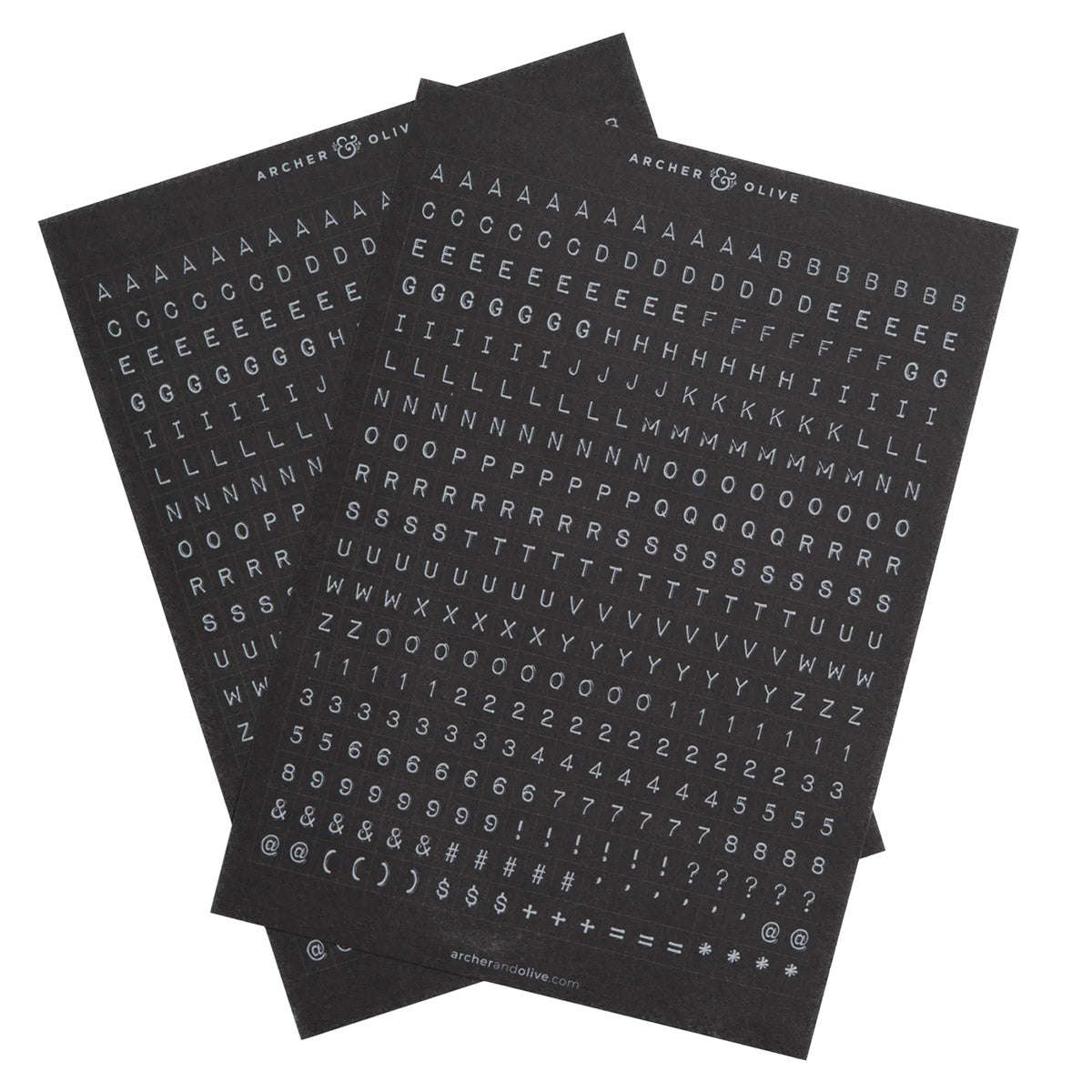 Archer & Olive Stickers - Ink & Type Alpha Set
