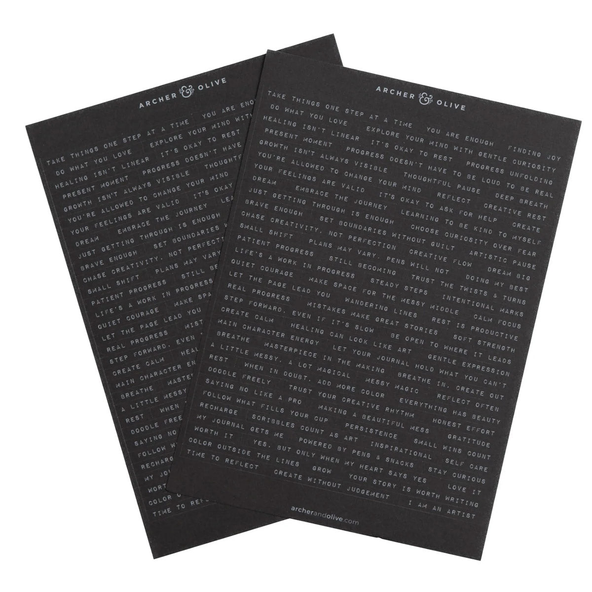 Archer & Olive Stickers - Ink & Type Word Set