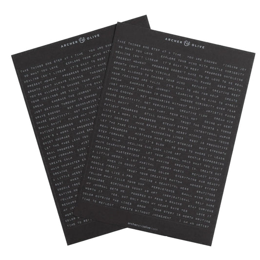 Archer & Olive Stickers - Ink & Type Word Set