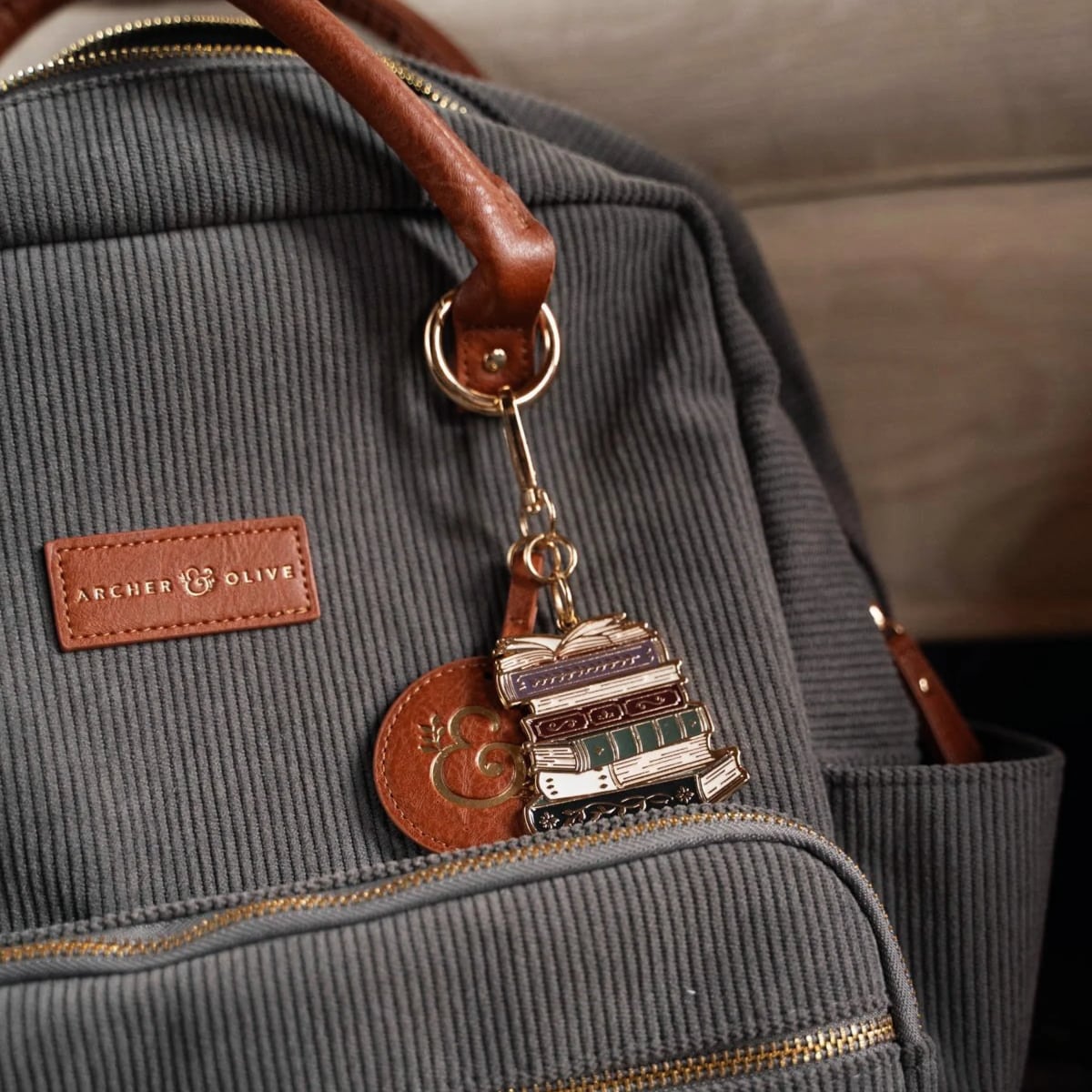 Archer & Olive Quiet Corners Backpack - Gray - Detailfoto