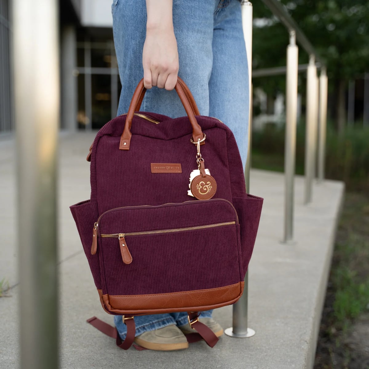 Archer & Olive Quiet Corners Backpack - Maroon