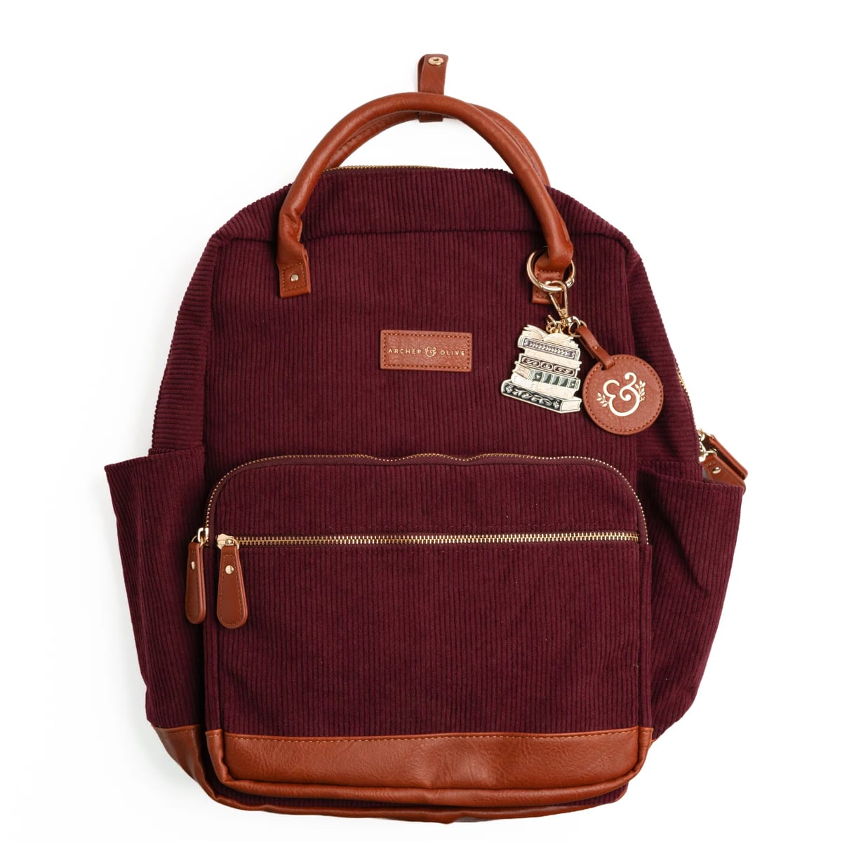 Archer & Olive Quiet Corners Backpack - Maroon 